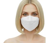 kela 20x masques respiratoires FFP2 avec 2 économiseurs d'oreilles | Fabriqué en Allemagne | Masque respiratoire conception en forme de poisson avec capacité respiratoire, Blanc