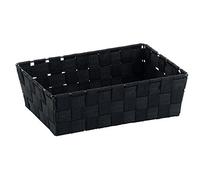 Kela 23021 Corbeille Alvaro 29.5x20.5x8.5cm en Plastique Noir, 29,5 x 20,5 x 8,5 cm