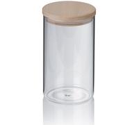 Kela Amelie boîte de rangement 10x10x17.5 cm transparent-beige 11956