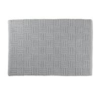 kela Badematte Leana, 100 cm x 60 cm, 100% Baumwolle, felsgrau, rutschhemmend, waschbar bei 30° C, für Fußbodenheizung geeignet, 23522