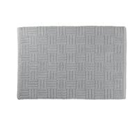 kela Badematte Leana, 80 cm x 50 cm, 100% Baumwolle, felsgrau, rutschhemmend, waschbar bei 30° C, für Fußbodenheizung geeignet, 23521