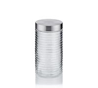 kela Boîte de Conservation Diana Verre Strié Rond en Acier Inoxydable, 1,6 L
