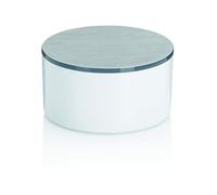 Kela Boîte de Rangement de Salle de Bain en Plastique, Argent, 13,5 cm