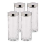 kela Boîtes de conservation en verre avec couvercle BERA, 4 pièces, bocal de conservation 2,1 L, lot de bocaux de conservation ronds, récipients en verre avec couvercle