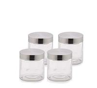 kela Boîtes de conservation en verre avec couvercle BERA, 4 pièces, bocaux de conservation 0,8L, boîtes de préparation de repas, lot de bocaux de conservation ronds, récipients en verre avec couvercle