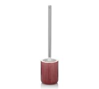 kela Brosse à WC avec réservoir 44,5 cm AVA, Brosse à WC avec tête de Brosse Interchangeable, Ensemble Brosse WC, céramique, Manche INOX, Rouge