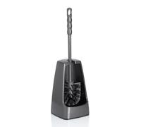 kela Brosse à WC avec réservoir Semi-Ouvert, 38 cm, Brosse pour Toilettes, Ensemble Brosse WC Levin, Gris foncé