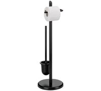 KELA Brosse WC Ken - Métal - 22 x 73 cm - Noir