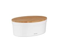 Kela Boîte à pain SALENA en céramique 36,5×23,5×14 cm avec trous d'aération blanc 12064