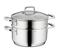 Kela Casserole à vapeur FLAVORIA 20 cm – Inox 18/10, couvercle en verre, induction – lot de 3