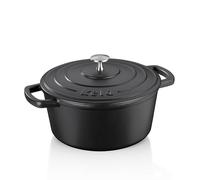 KELA Rôtissoire en fonte avec couvercle Calida 24 cm noir KL-12471