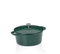 kela Cocotte en fonte ronde 4,6 l - Cocotte en fonte émaillée avec couvercle - Pour induction - Vert