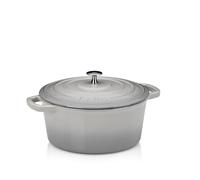 KELA Cocotte en fonte avec couvercle Calido 26 cm gris clair KL-12607