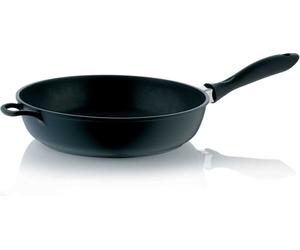 Kela Cocotte Kerros aluminium noir 7cmh 28cmØ 2,3l, 11568