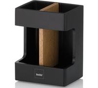 Kela Cube gobelet pour brosses à dents noir-marron 23688