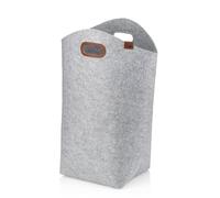 kela Feutre Sac à linge pliable, Laundry Baskets, Collecteur de linge 61 cm, FAY, poignées renforcées, gris clair