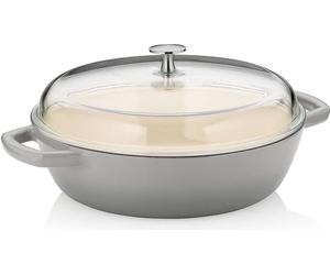 KELA Hluboká pánev litinová CALIDO 28 cm 3,8 l šedá KL-12614