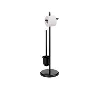 Kela Ken - Brosse WC et porte-rouleau sur pied - Noir mat
