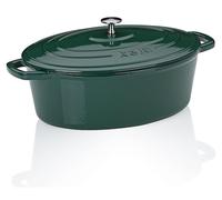 Kela KL-12902 litinový s poklicí Calido oválný smaragdově zelená 33x26x12cm 6l