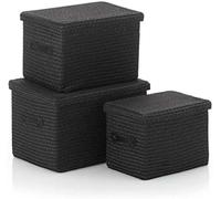 Kela line - 32124 - Set de 3 corbeilles noir rimossa