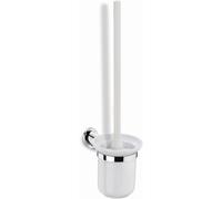 Kela Makira brosse wc adhésif blanc-chrome-céramique 20269