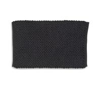 kela Marie Tapis de Bain antidérapant 50 x 80 x 2 cm Noir Lavable Polyester recy t Coton Structure tricotée