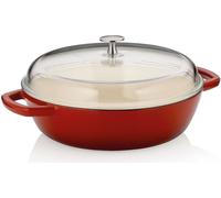 KELA Marmite Calido en fonte rouge ronde 16,0cm 28,0cm 3,8l