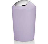 kela Seau à couvercle basculant violet, seau à cosmétique 5l avec couvercle basculant, plastique, MARTA, poubelle salle de bain violet pastel mat