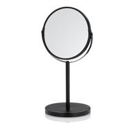 kela Miroir de courtoisie Noir avec grossissement Elias 16 cm, 1-/3-fach, Miroir sur Pied, métal, Miroir cosmétique, Miroir de Rasage Rond