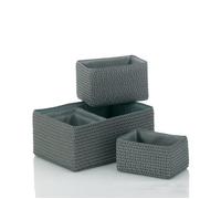 Kela 21783 Rimossa Lot de 5 Paniers de rangement Gris