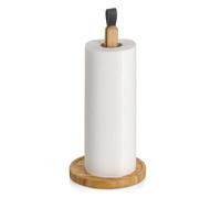 kela Porte-rouleau de cuisine vertical, également pour rouleaux épais, Porte-rouleau de papier hauteur 33 cm, CLEA Bambou