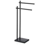 kela Porte-Serviettes Vertical 79cm, réglable en Hauteur, à 2 Barres, Devin, métal revêtu par Poudre, Noir Mat