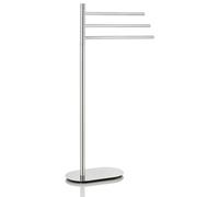 kela Porte-Serviettes Vertical 85cm, pivotant, Porte-Serviettes avec 3 Barres Porte-Serviettes, LUCIDO, Acier Inoxydable chromé, Brillant