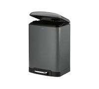 KELA Poubelle à pédale Davino silent close 12l 27x23,5cm H:40cm inox gris