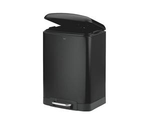 KELA Poubelle à pédale Davino silent close 12l 27x23,5cm H:40cm inox noir