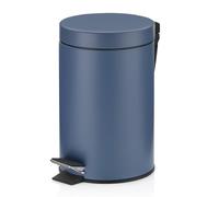 kela Poubelle cosmétique bleue 3 l, poubelle à pédale en métal pour salle de bain, poubelle de salle de bain avec poubelle intérieure et poignée de transport, MONACO, bleu mauve mat