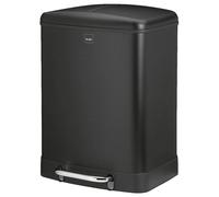 KELA Poubelle Davino silent close 2x12l 37x34cm H:50cm inox noir