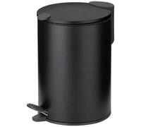 Kela Poubelle à pédale Mats 23614 – 3 L, Silent-Close, seau intérieur, noir mat