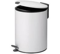 KELA Poubelle de salle de bain Mats - 5 L - Mats - 27cm - Métal - Blanc