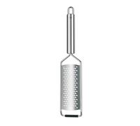 kela Râpe à citron en acier inoxydable 32 x 6,5 cm RONDO, râpe à fromage avec surface à râper grossière, râpe à parmesan, lavable au lave-vaisselle, brillant