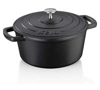 KELA Rôtissoire en fonte avec couvercle Calida 24 cm noir KL-12471