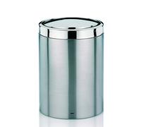 kela Seau à cosmétique 7l, poubelle de salle de bain avec couvercle basculant, inox poubelle de salle de bain ARI, argent mat