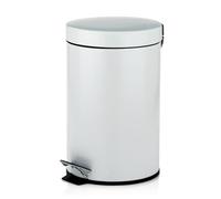 Kela Poubelle Monaco 3 L à pédale métal blanc mat seau intérieur 18160