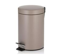 Kela Poubelle à pédale MONACO 20526 – 3 l, métal, seau intérieur et anse – brun cachemire mat