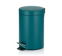 Kela Poubelle Monaco 3 l – Pédale, seau intérieur, anse, métal – Bleu 20528