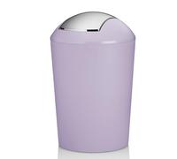 kela Seau à cosmétique violet 1,7l, mini poubelle de salle de bain avec couvercle basculant, plastique, MARTA, petite poubelle de table violet pastel mate
