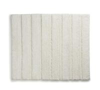 kela Tapis de Bain antidérapant 55 x 65 x 1,6 cm Megan, Tapis de Salle de Bain Blanc, Lavable, Coton recyclé, Tapis de Bain à Relief
