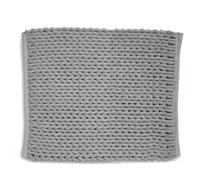 kela Tapis de Bain antidérapant 55 x 65 x 2 cm Marie - Gris - Lavable - Polyester recy t Coton - Structure tricotée