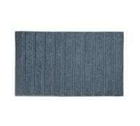 kela Tapis de Bain antidérapant 60 x 100 x 1,6 cm Megan, Tapis de Salle de Bain Bleu, Lavable, Coton recyclé, Tapis de Bain à Relief, Bleu fumé
