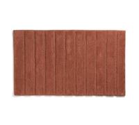 kela Tapis de Bain antidérapant 60 x 100 x 1,6 cm Megan, Tapis de Salle de Bain Marron, Lavable, Coton recyclé, Tapis de Bain à Relief, Terra